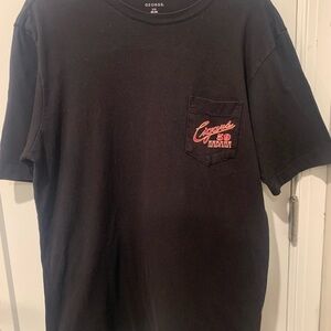 George Men’s Black Pocket T-Shirt‎ “Cigars 59” Graphic Size L – Used